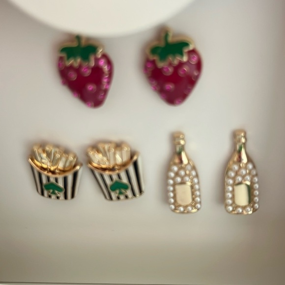 Kate Spade Red and Gold Earrings Set - Picture 4 of 7